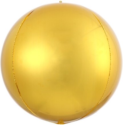 Шар с Гелием (20''/51 см) Сфера 3D, Золото