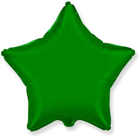 Шар с Гелием (18''/46 см) Звезда, Зеленый