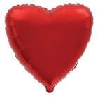 Шар с клапаном (9''/23 см) Мини-сердце, Красный