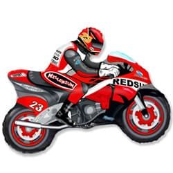 Шар с Гелием (31''/79 см) Фигура, Мотоцикл, Красный
