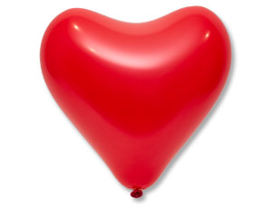 Шар с Гелием (12''/30 см) Сердце, Apple Red