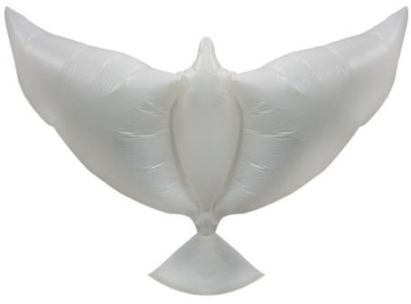 Шар с Гелием (34''/86 см) Фигура, Воздушный надувной голубь, Белый