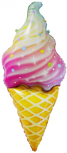 Шар с Гелием (47''/119 см) Фигура, Искрящееся мороженое, Градиент