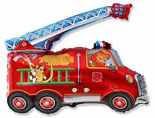 Шар с Гелием (31''/79 см) Фигура, Пожарная машина, Красный