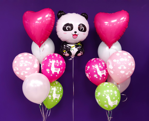 Композиция из шаров "Милая панда" фото 2