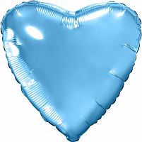 Шар с Гелием (18''/46 см) Сердце, Холодно-голубой