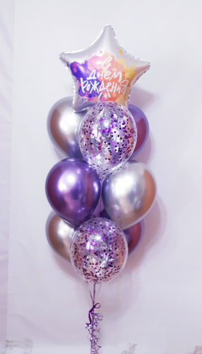 Фонтан из шаров "Фиолет" фото 2