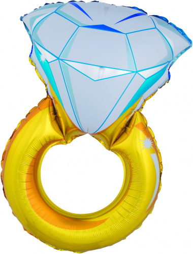 Шар с Гелием (27''/69 см) Фигура, Кольцо с бриллиантом
