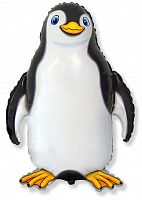 Шар (13''/33 см) Мини-фигура, Счастливый пингвин, Черный,