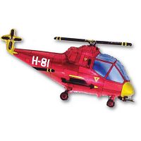 Шар с Гелием (38''/97 см) Фигура, Вертолет, Красный