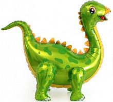 Шар (39''/99 см) Ходячая Фигура, Динозавр Стегозавр, Зеленый