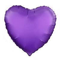 Шар с Гелием (18''/46 см) Сердце, Фиолетовый, Сатин,