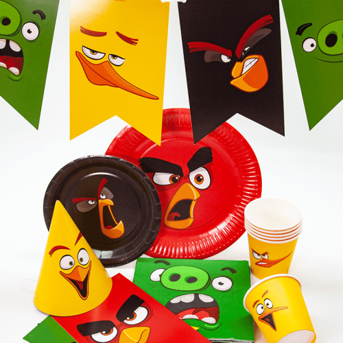 Колпаки, Angry Birds, Желтый, 6 шт. фото 2