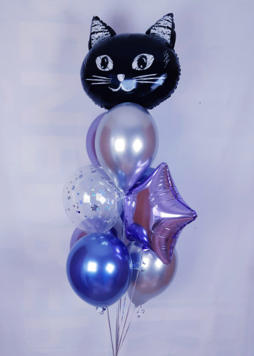 Фонтан из шаров "Чудо кошка" фото 2