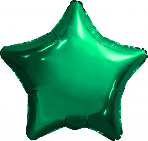 Шар с Гелием (19''/48 см) Звезда, Зеленый