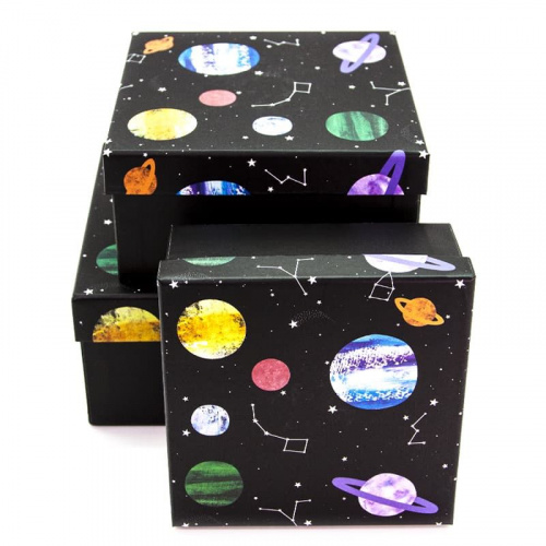 Коробка подарочная, Космическая одиссея, 15*15*7 см