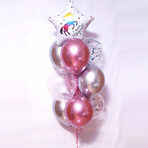 Фонтан из шаров "Единорог для принцессы" фото 5