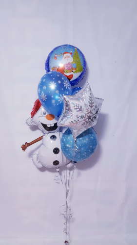 Фонтан из шаров "Веселый снеговик" фото 3