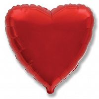 Шар с Гелием (32''/81 см) Сердце, Красный