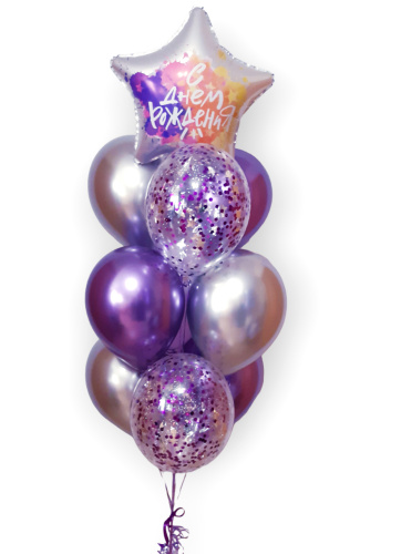 Фонтан из шаров "Фиолет"