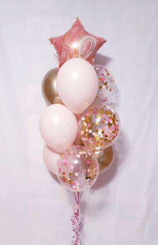 Фонтан из шаров "Розовый мрамор" фото 2