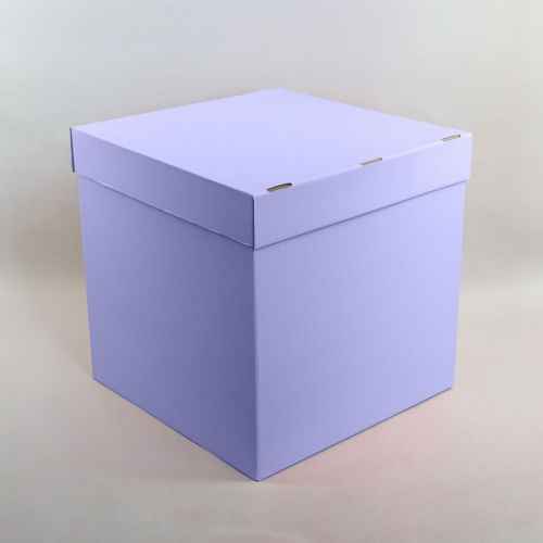 Коробка для шаров 60*60*60, Лаванда, с оформлением (без шаров)