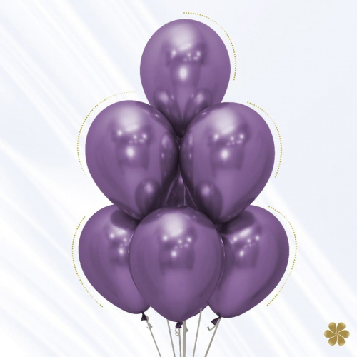 Шар с Гелием (14''/35 см) Хром Glossy Purple фото 2