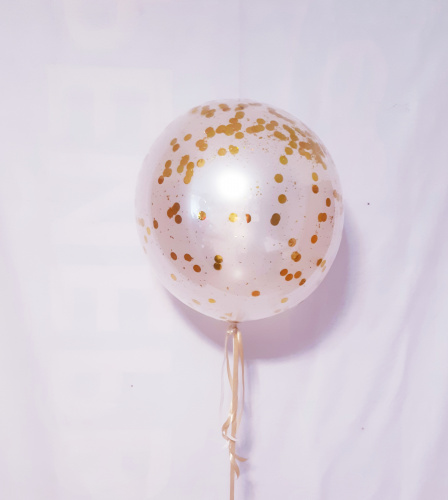 Шар с Гелием (30''/76 см) Сфера 3D, Deco Bubble, с конфетти, Бабл фото 9