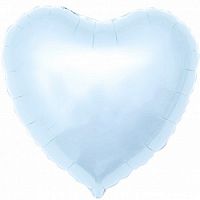 Шар с Гелием (19''/48 см) Сердце, Нежно-голубой